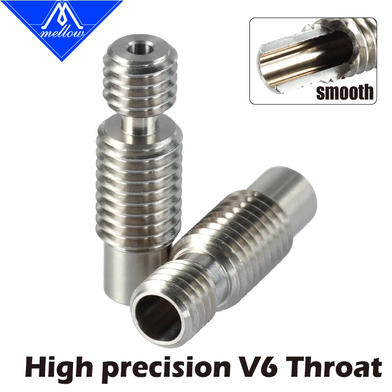 

Mellow 1Pcs Super Smooth Heat Break For V6 Hotend Vocano Heater Block 1.75mm Filament 3d Printer Nozzle Throat Accessories