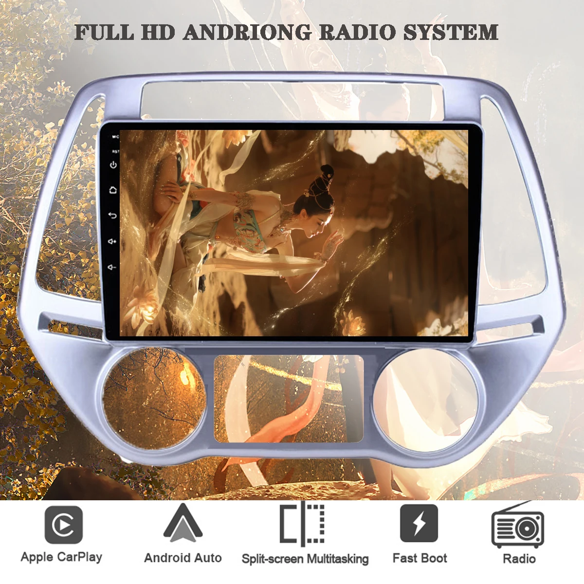 

Для Hyundai I20 2008 - 2014 ручной автомобильный фотомагнитофон HU головное устройство Android 12 8G + 128G Carplay RDS BT