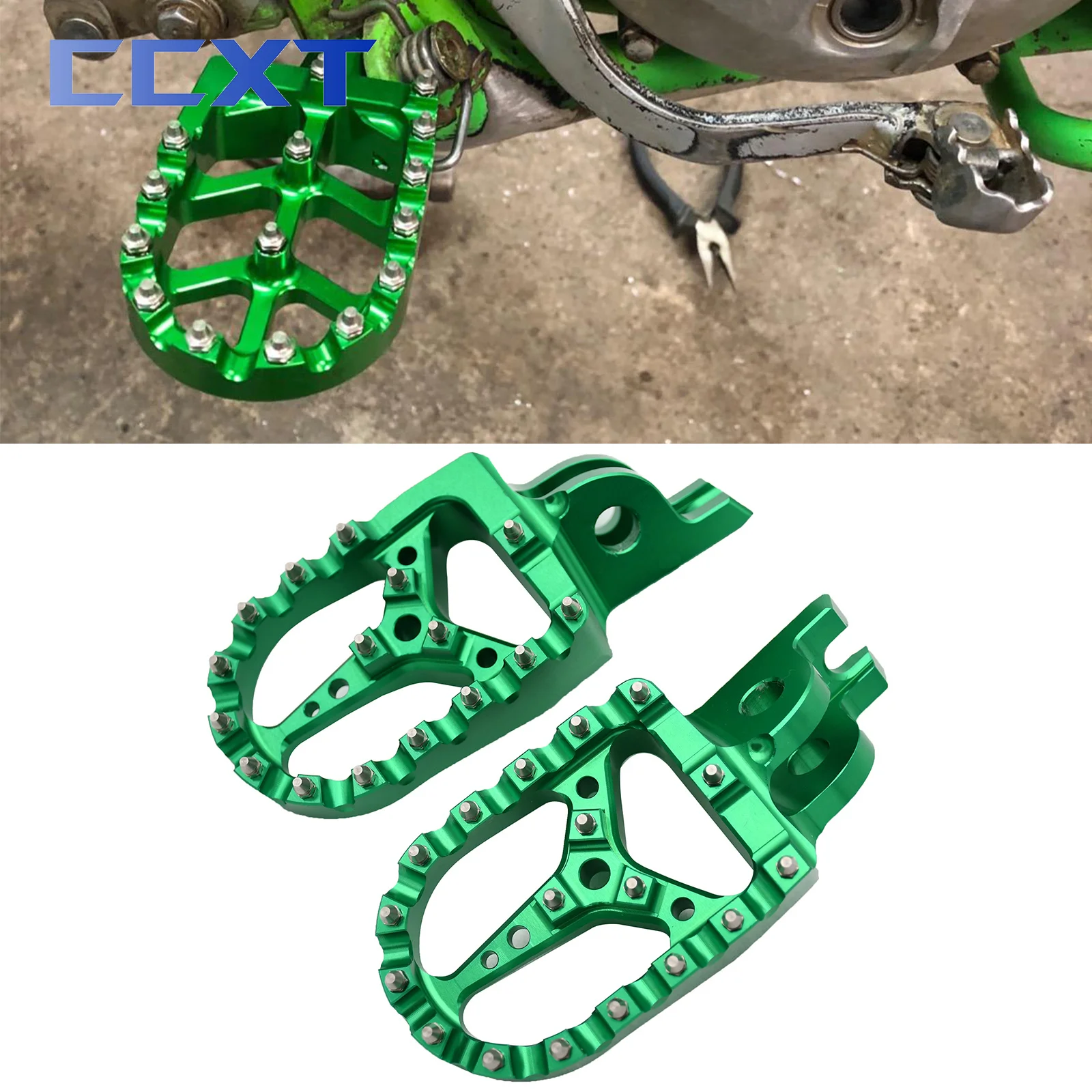 

Алюминиевые колышки для ножек с ЧПУ, подставки для педалей Kawasaki KX250F KX250 KX450F KX450 KLX450R KX250X KX450X, универсальные детали