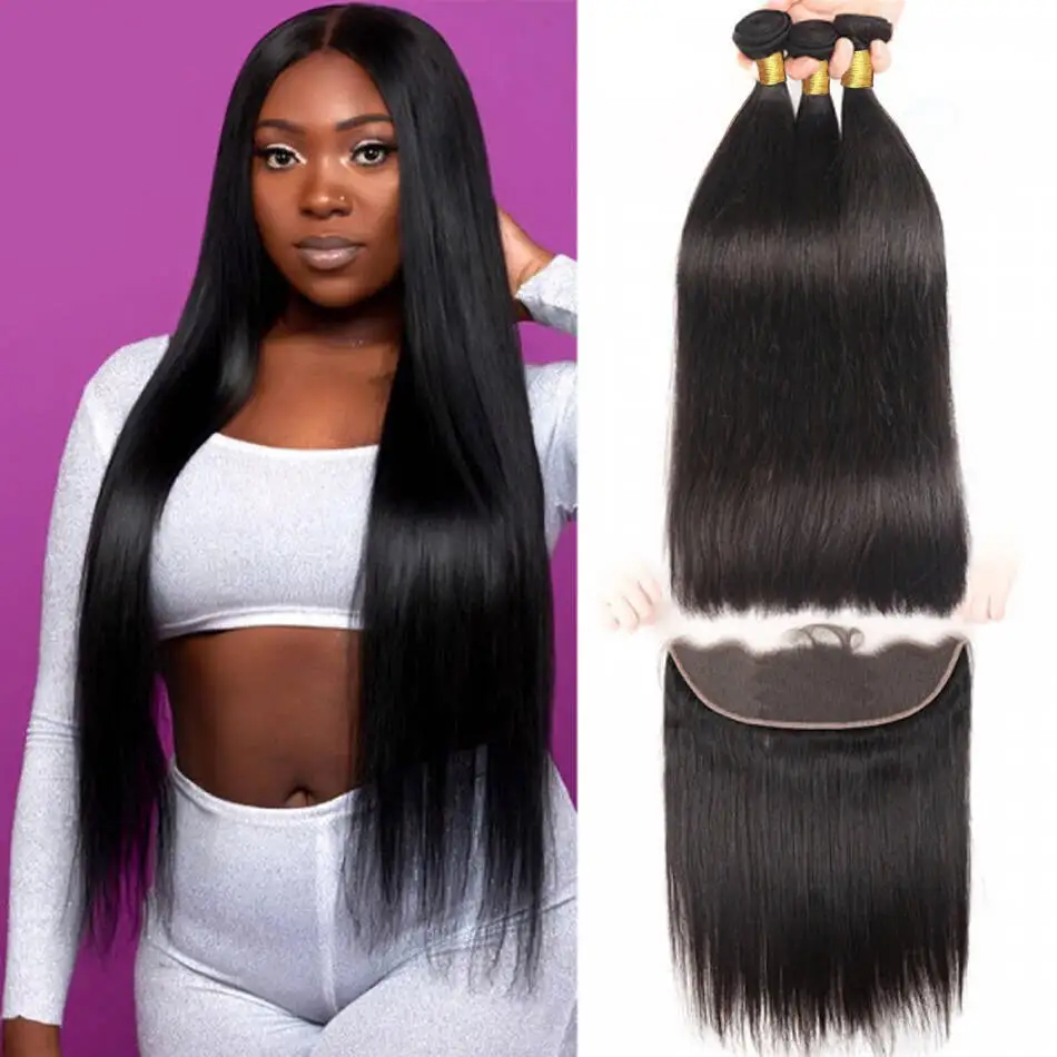 Натуральные прямые человеческие волосы искусственные бразильские натуральные