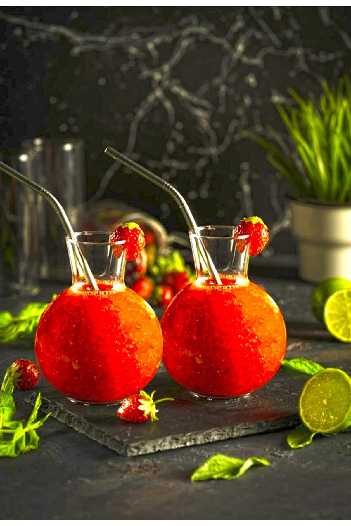 

Handmade Original Design 2 Pieces Chubby Glass Presentation Glass - Fruit Juice And Drink Glass - Trend Set