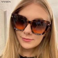 oversized cateye sunglasses for women vintage luxury brand designer cat eye sun glasses ladies retro square black eyewear uv400