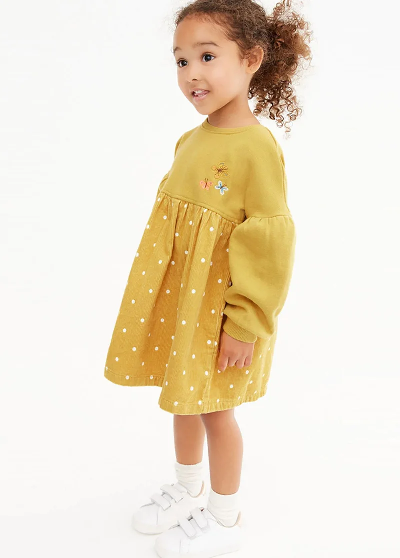 

100% Combed Cotton Quality Casual One-piece Baby Girl Clothes Cute Autumn Spring Children Clothing Kids A-LINE Dresses for Girls