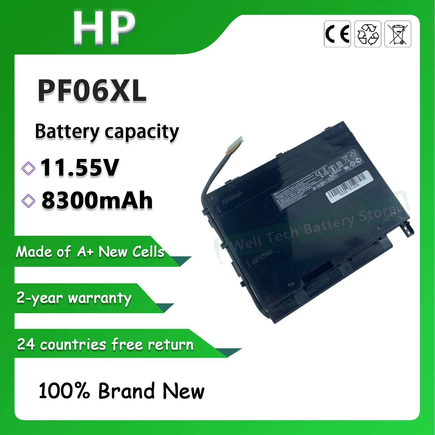 PF06XL Аккумулятор для ноутбука TPN-Q174 HP OMEN 17-w119TX 17-w120TX 17-w205TX 17-w206TX 17-w100 17t-w100