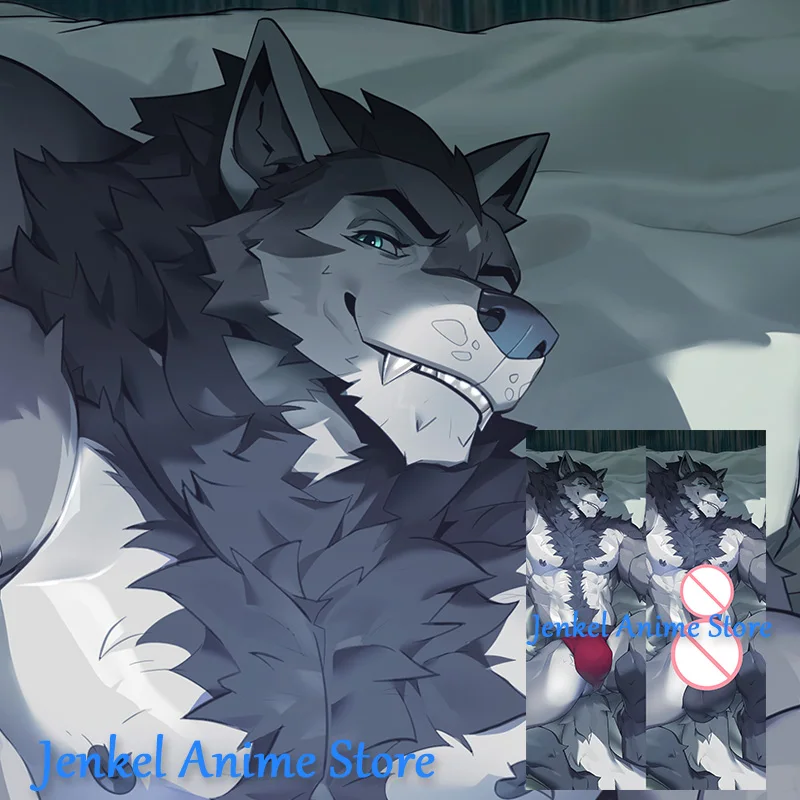 Двусторонняя наволочка Dakimakura Ardex Wolf с аниме в натуральную величину