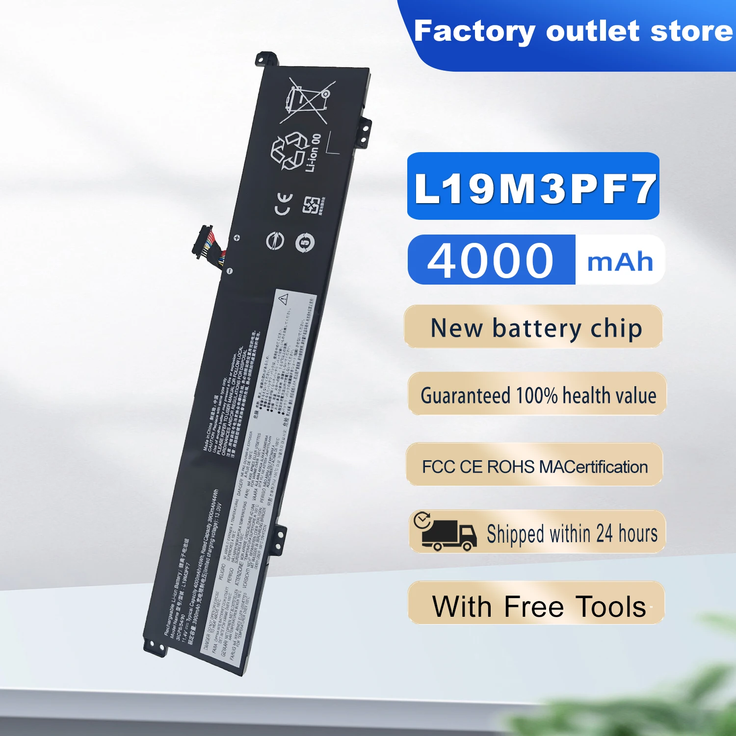 DXT Новый аккумулятор для ноутбука L19L3PF3 L19M3PF7 L19D3PF4 Lenovo Ideapad Creator 5-15IMH05 Gaming 3-15ARH05 Series