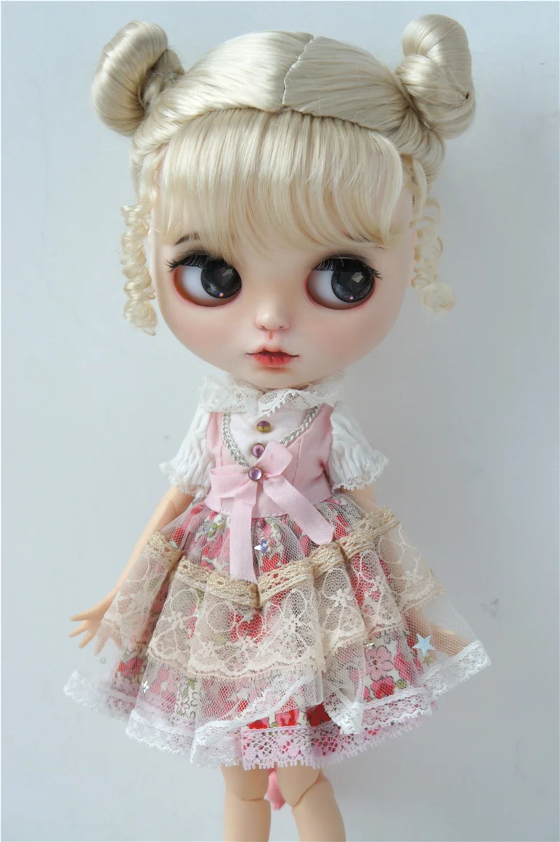 JD606 Все размеры Twins Buns BJD Синтетический мохеровый парик для OB11 YOSD MSD SD Blythe Hair 1/8 1/6 1/4