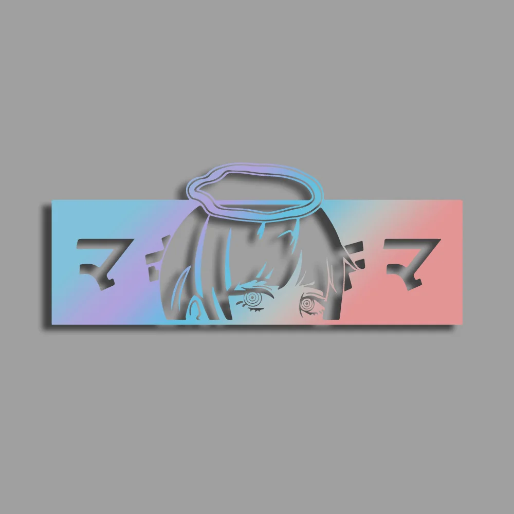 

Аниме Виниловая наклейка для автомобиля JDM Милая высекающая наклейка на окно автомобиля, дверь, бампер водонепроницаемые аксессуары для цветового декора