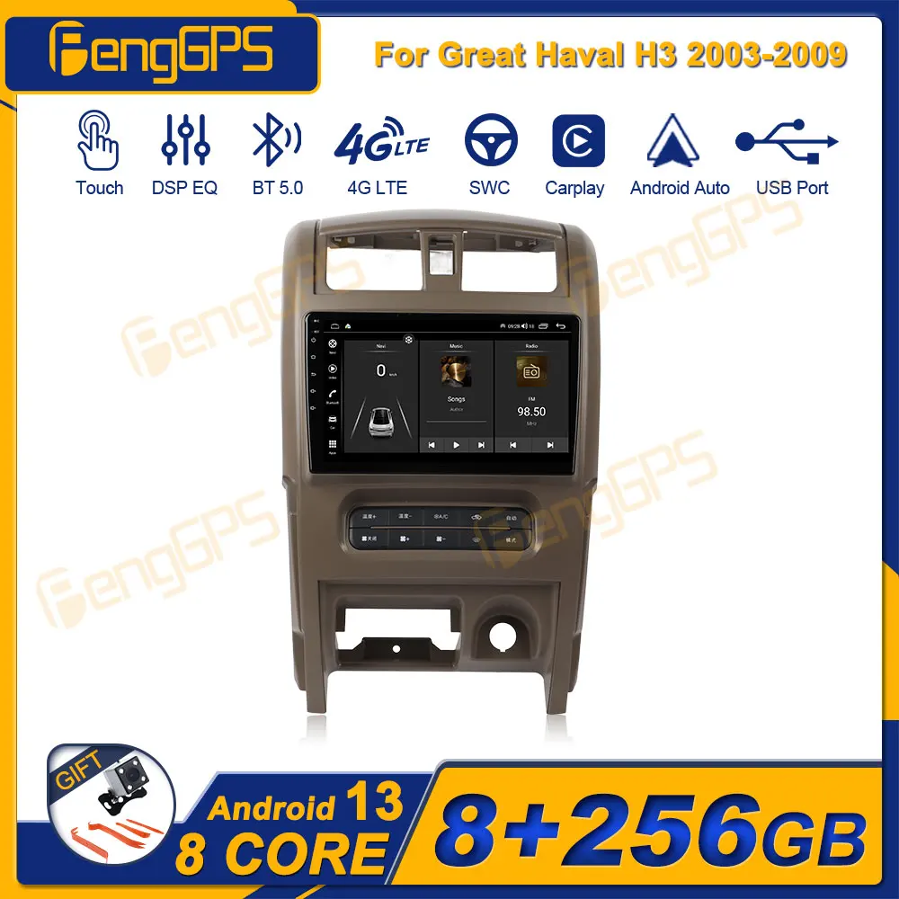 

Android 13 для Great Wall Haval H3 GWM Hover H2 2001-2015 Android автомобильный радиоприемник 2Din стереоприемник авторадио мультимедийный плеер GPS