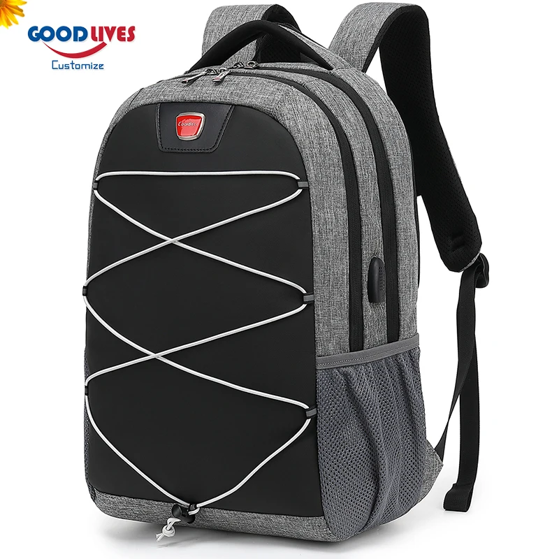 Male Commuter Backpack Fashion Casual Water Resistant Travel Laptop Bagpacks for Men Teens Study Backpacks Pro Custom Logo Bag