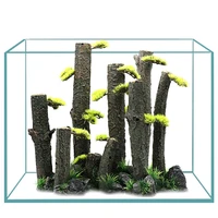 8pcspack aquarium landscaping simulation tree trunk fish tank resin sinking wood water grass tank rainforest landscaping tree