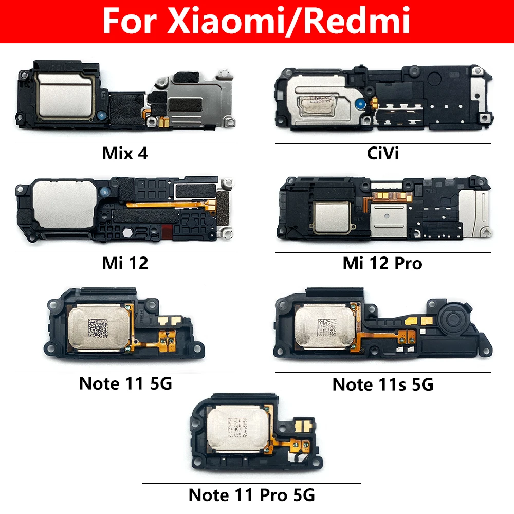 

Для Redmi Note 11S 11 громкий динамик звуковой зуммер для Xiaomi Mi 12 Pro Mix 4 Civi громкоговоритель гибкий кабель кольцо запчасти для ремонта