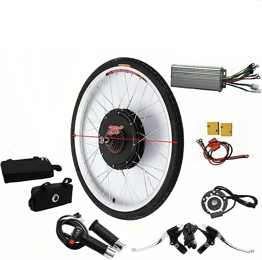 

HIGH QUALITY SALES ON SHZICMY 28" Electric Bike Conversion Kit 48V 1000W Rear Wheel Electric Bicycle Motor Conversion Kit E-Bike