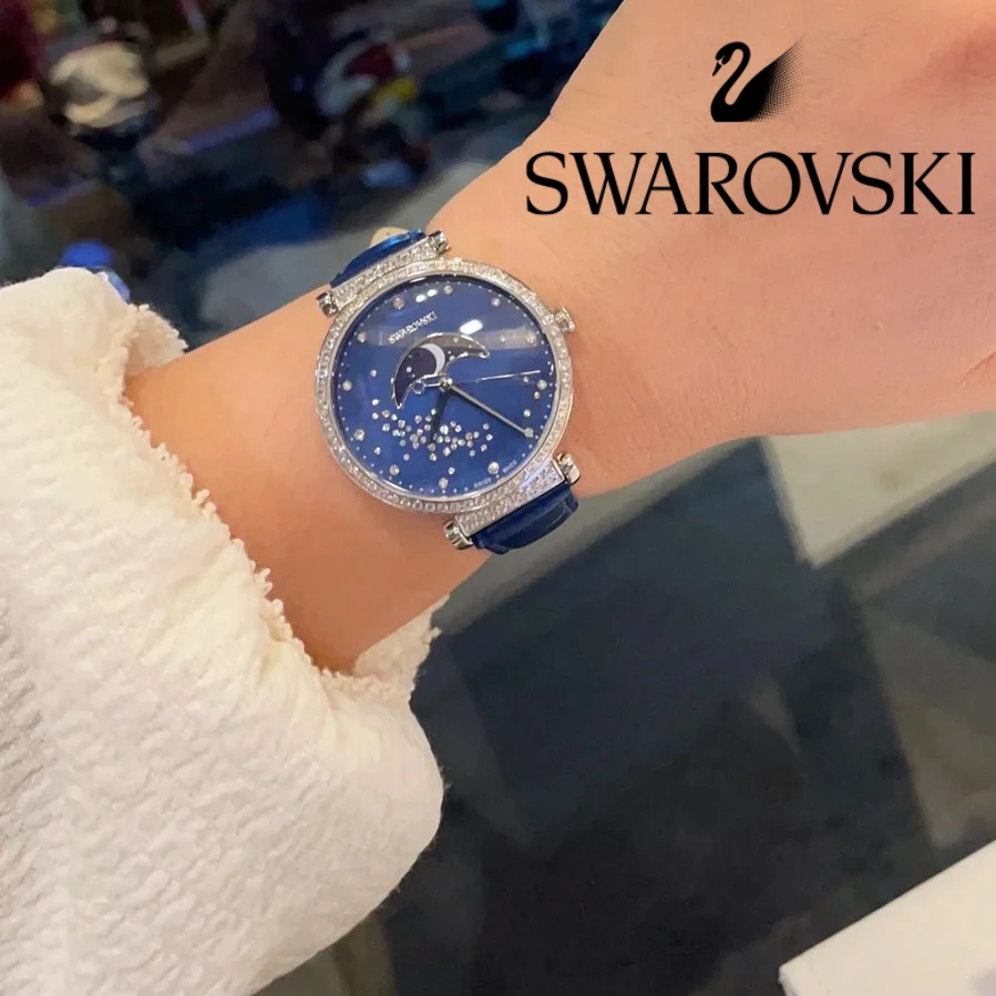 Часы в стиле Swarovski женская звезда ежемесячная мода бриллиантовая инкрустация