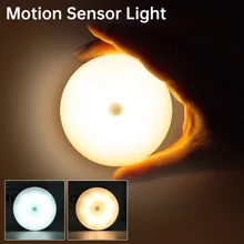 Led Night Light Motion Sensor Usb Rechargeable Night Lamp For Kitchen Bedroom Stairs Cabinet Light Wireless Cabinet