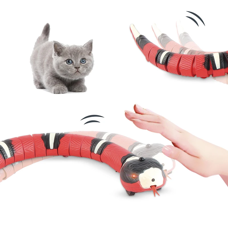 

Electric Induction Snake Dog Toys Smart Funny Cat Toy Kids Tricky Games Supplies Usb Charge Infrared Induction Snake Moving Toys