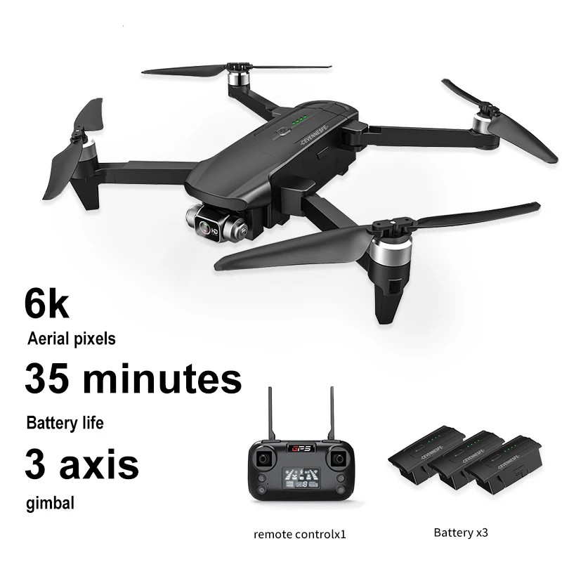 Новый профессиональный Дрон 6K HD камера 3-осевой карданный шарнир время полета 35