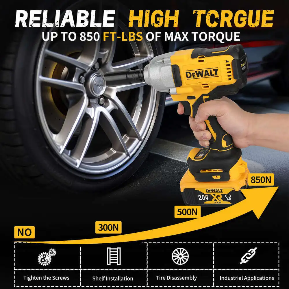 DEWALT DCF900 безщекотливый гаечный ключ с высоким крутящим моментом ударный 20V