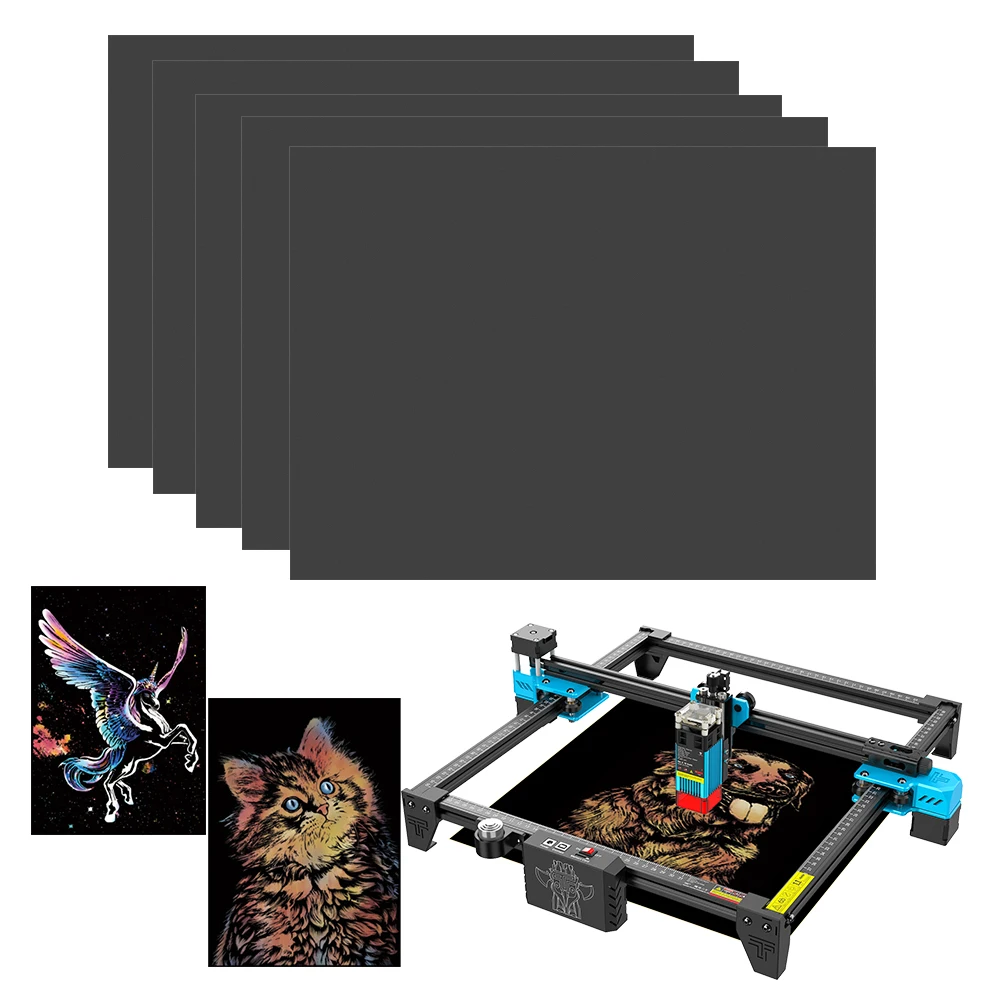 

Laser Engraver Magic Color Rainbow Scratch Art Paper Card Set Random Color For Laser Engraving TTS-55 DIY Drawing Gift