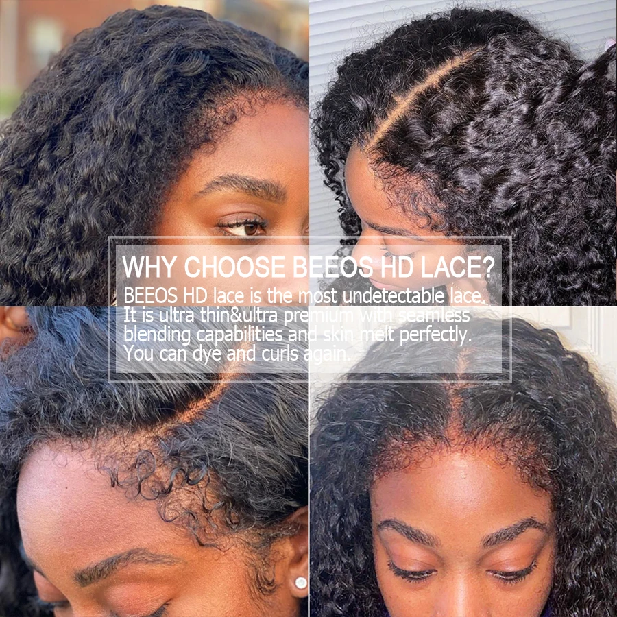 Curly Baby Hair Wig Water Wave 13x4 HD Lace Front Human Hair Wigs Pre plucked Curly Short Bob Wig 5x5 HD Closure Wig For Women