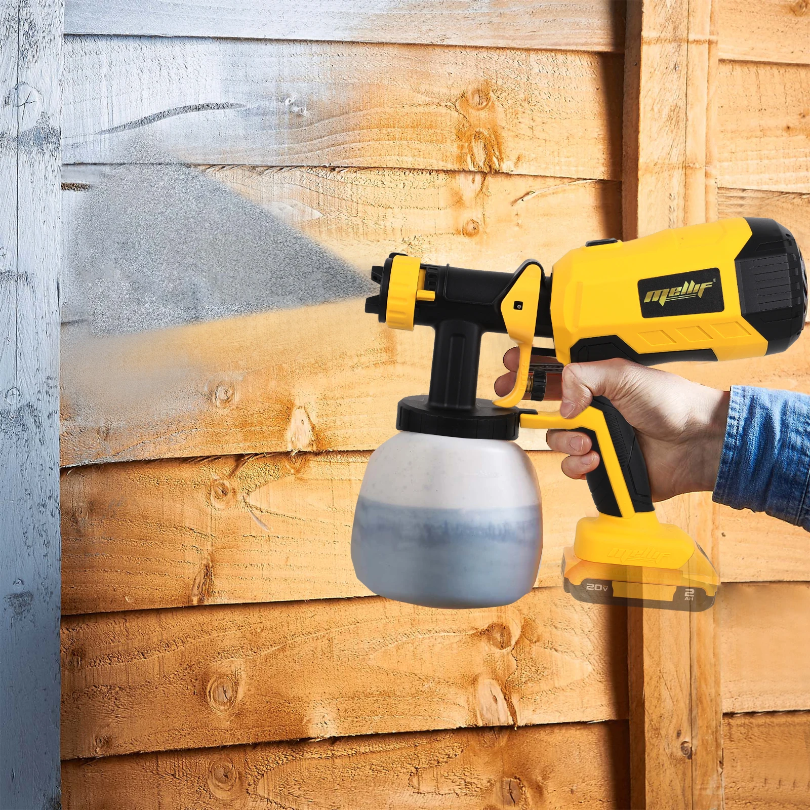 Spray Gun for dewalt 18v 20v max battery Cordless Paint Sprayer Gun with 3 Spray Patterns for Painting Ceiling Fence(NO Battery) enlarge