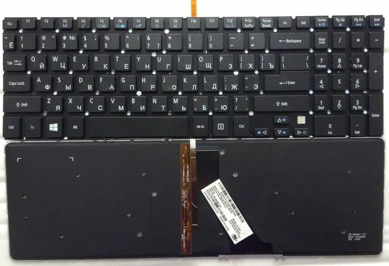 Клавиатура Acer Aspire V5-572G черная с подсветкой