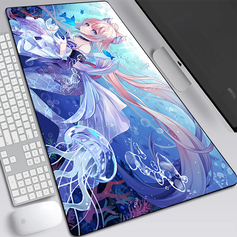 

Большой игровой коврик для мыши Genshin Impact Sangonomiya Kokomi, компьютерный коврик для мыши, коврик для клавиатуры, Настольный коврик, игровой коврик для мыши, офисный коврик