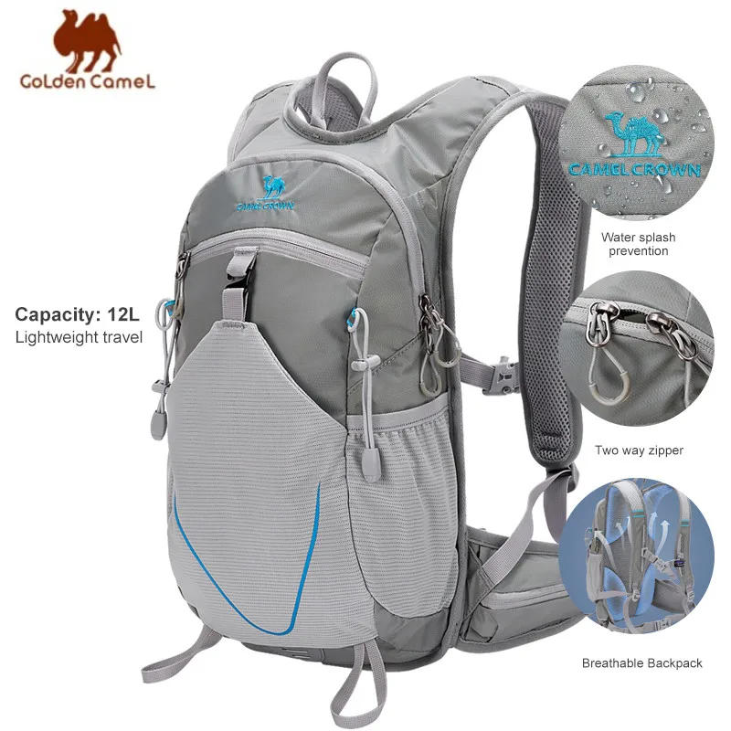 GOLDEN CAMEL 12L Mountaineering Backpack Waterproof Ultralight Climbing Bag for Men Backpacks Camping Hiking Cycling School Bag