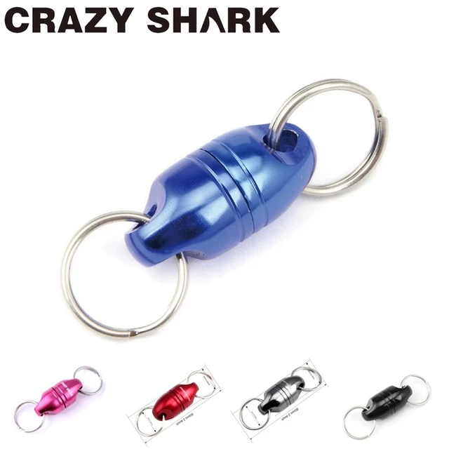 CrazyShark Magnetic Net Release keychain Aluminum Shell for Fly Fishing Tools Fishing Holder Strong Magnet max 7.7lb/3.5kg 1