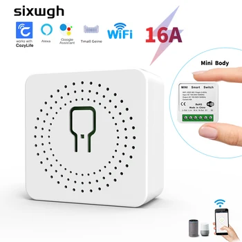 SIXWGH MINI WIFI Switch Smart Home DIY Home Improvement Cozylife App Wireless Control Timming 2 Way Work With Aleax 1