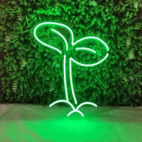 mini sprout neon sign custom neon sign led neon light sign wall neon sign wall decor neon sign plant led neon light sign