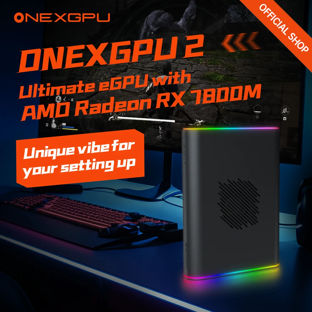 Новейший внешний графический процессор Onexplayer Onexgpu 2 с хранилищем 12 ГБ AMD Radeon RX 780OM
