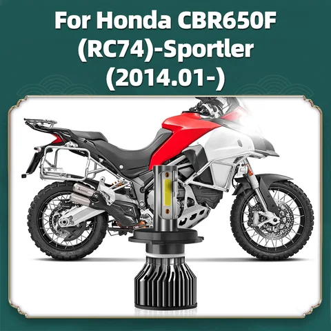 1 шт. светодиодная мотоциклетная фара для Honda CBR650F (RC74) - Sportler (2014 2015 2016 2017 2018-2023) 6000K 10000LM H4 мотоциклетная фара