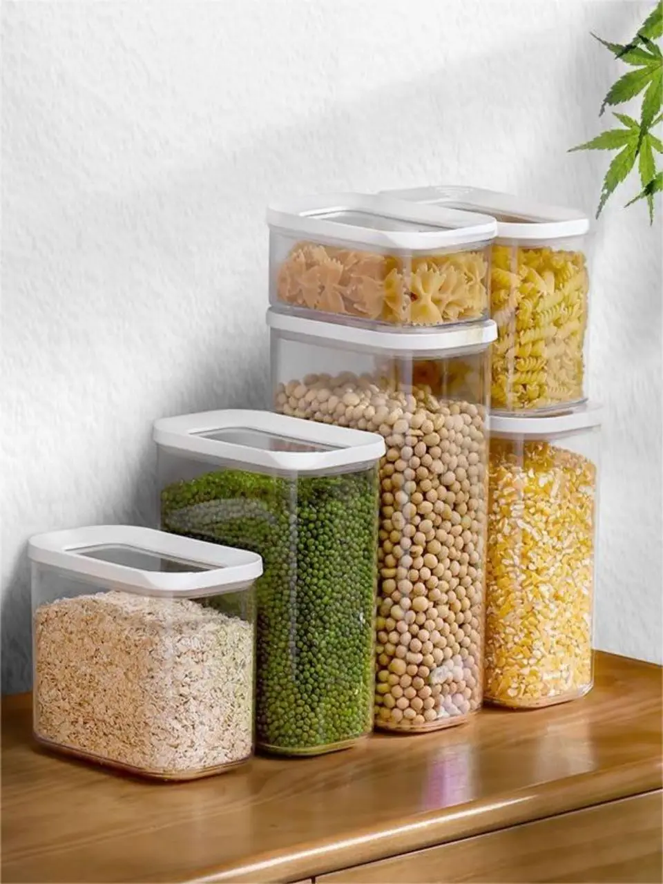 

Kit 5 Pots Airtight Stackable Acrylic