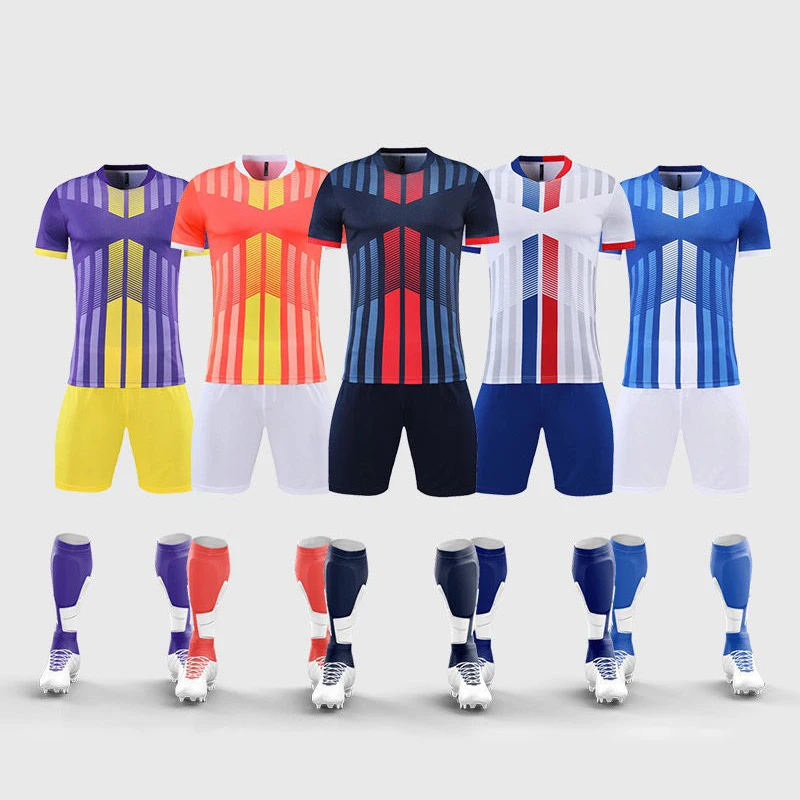 

2022 New Children Football Jerseys Men Boys Soccer Clothes Sets Short Sleeve Kids Football Uniforms Adult Kids Soccer Tracksuit