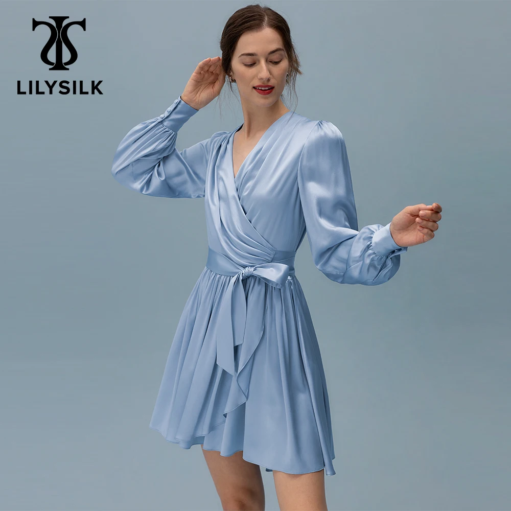 Платье LILYSILK женское шелковое с запахом