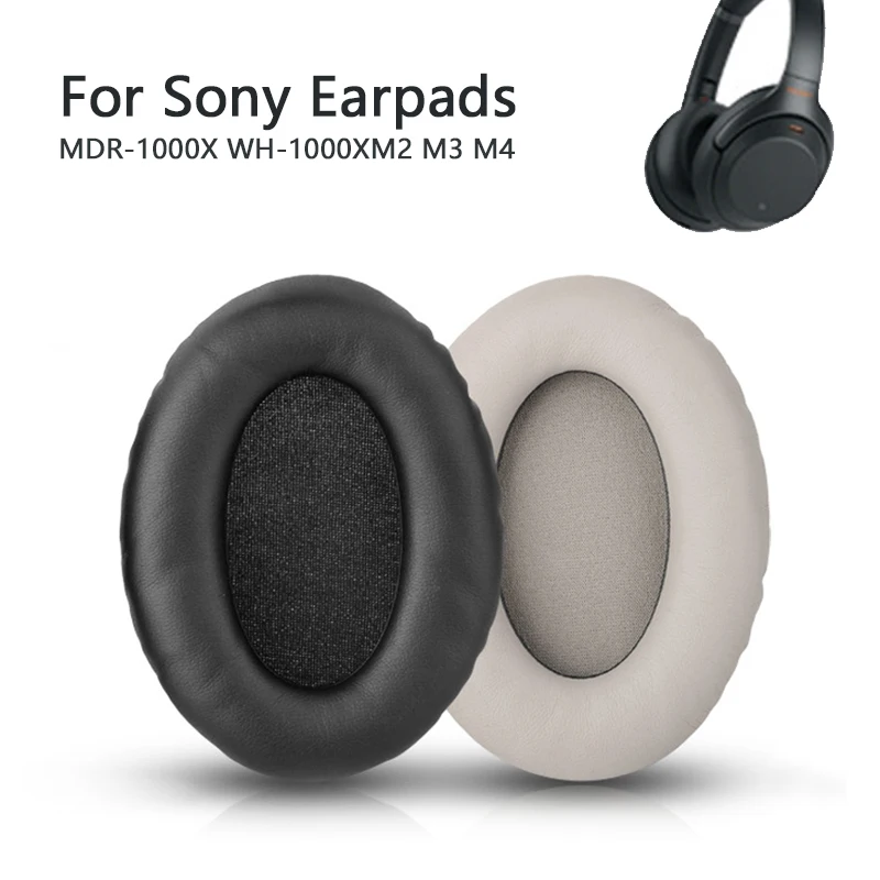 

Replacement Ear Pads For Sony MDR-1000X WH-1000XM2 WH-1000XM3 WH-1000XM4 Black Over-Ear Headphones Cushions Memory Foam Earpads