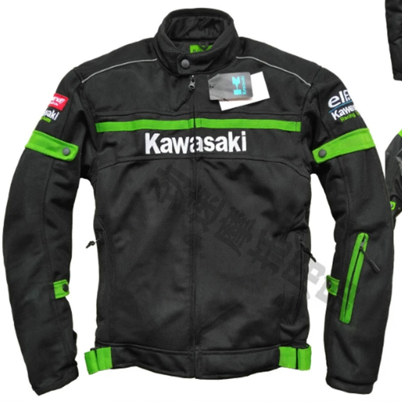 

Motorcycle Jacket For Kawasaki Motorbike Moto MTB Downhill Bike Scooter Locomotive Cycling Summer Mesh Jackets With Protector