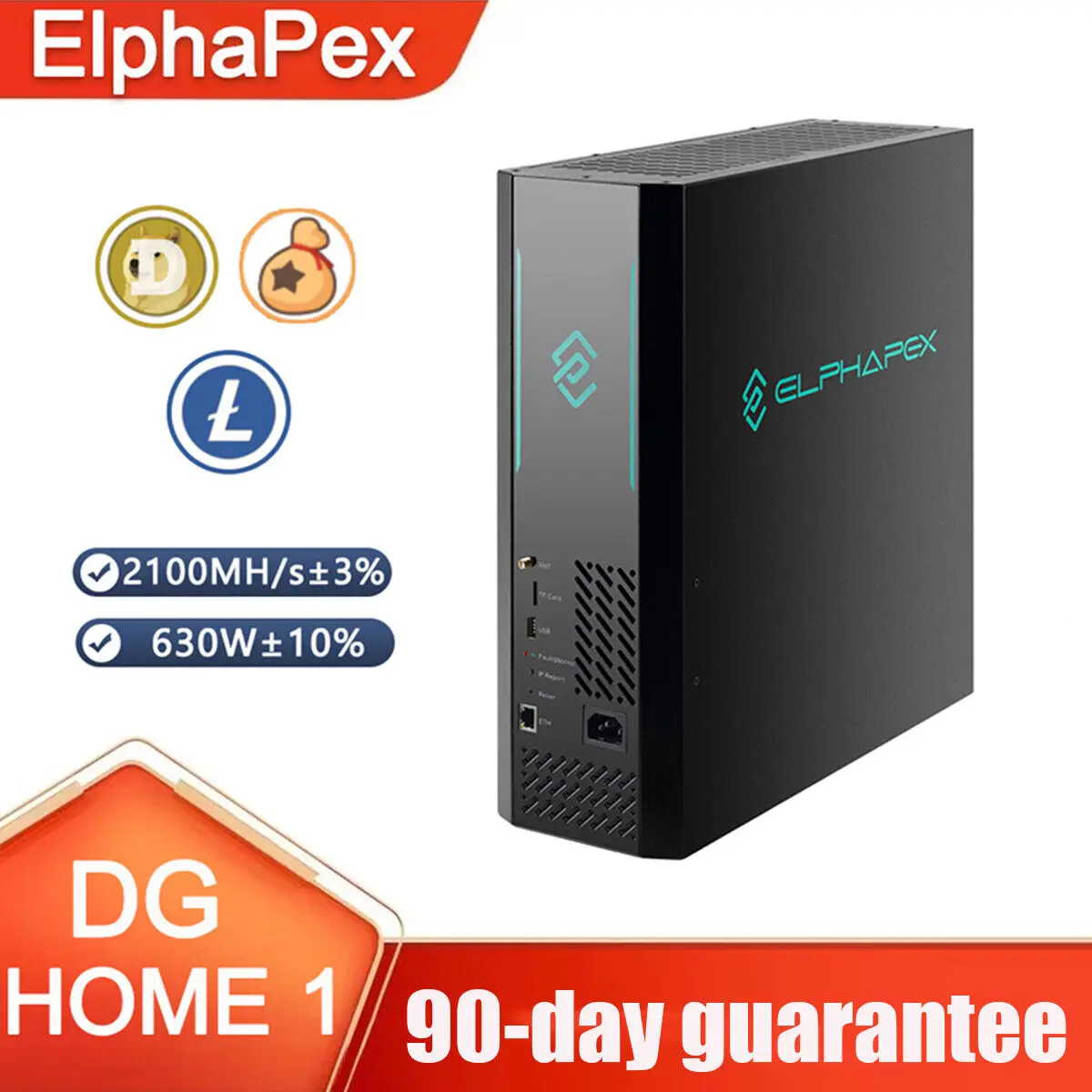 JE BUY 2 GET 1 FREE ElphaPex DG Home 2100MH/s 630W LTC/Doge coin Miner -
