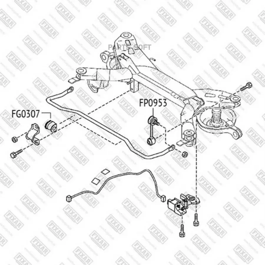 FIXAR FP0953 Тяга стабилизатора задняя левая/правая