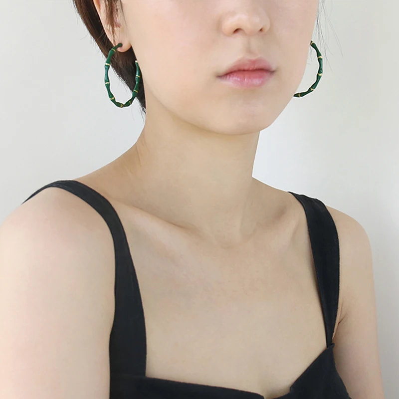 Resin Hollow Geometric Luxury Hook Earrings Metal for Women Fashion  Jewelry Party Gift