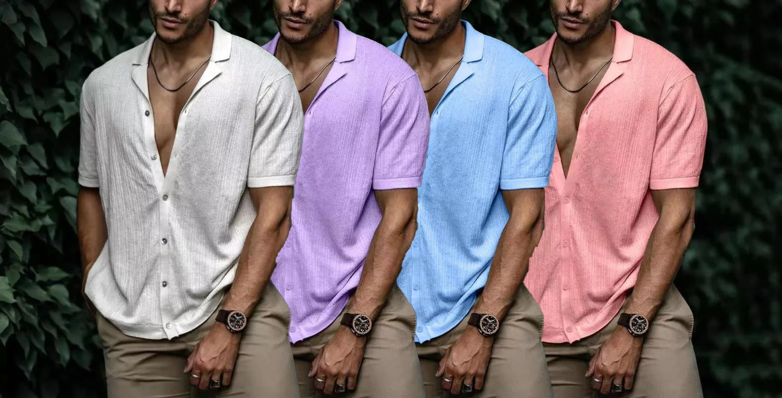 

New Men's Linen Short Sleeve Shirt Solid Color Short Sleeve Cotton Linen Shirt Top Size S-4XL Summer Casual Cotton Linen Shirt