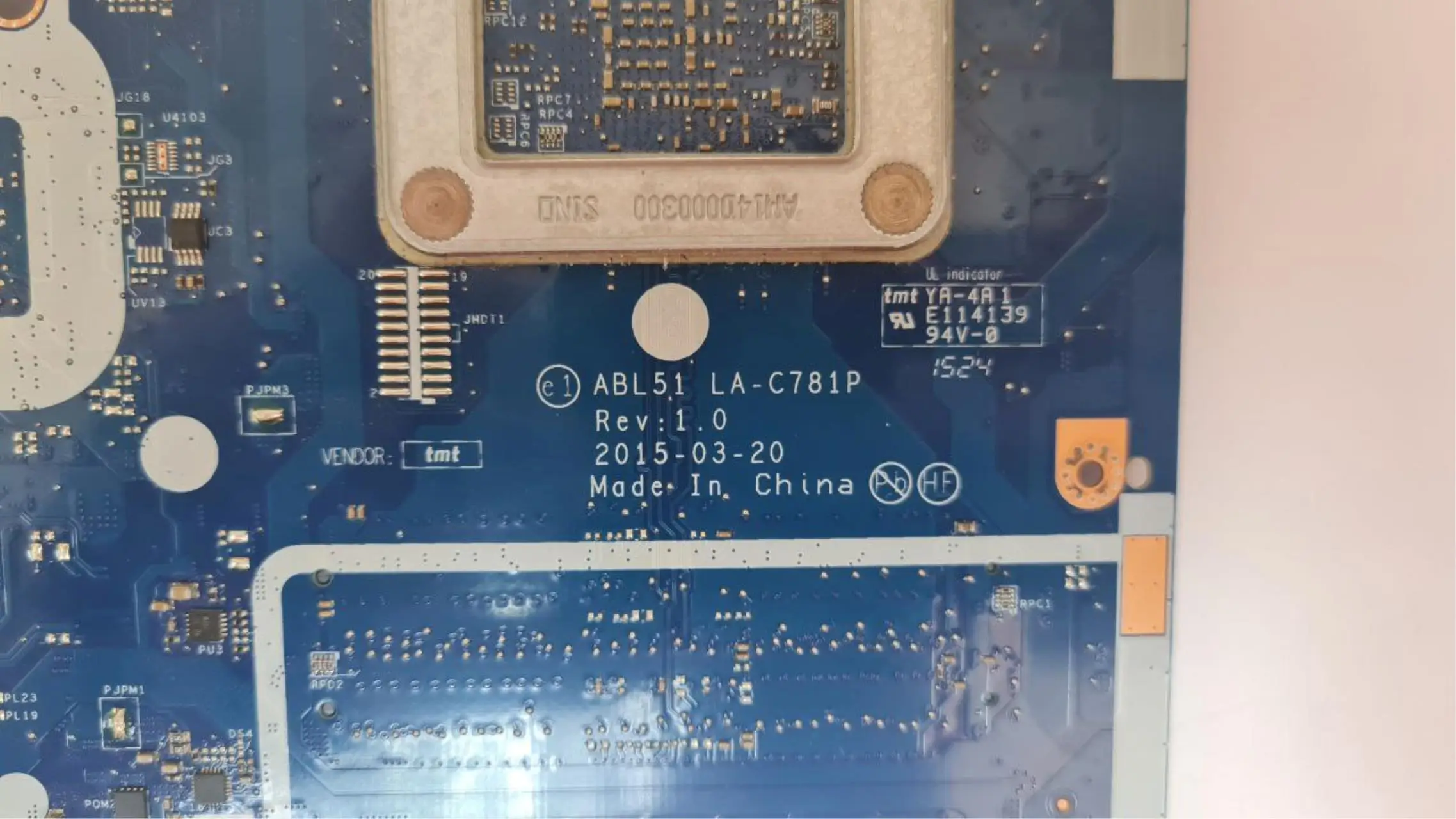 Рисунок 3 - Материнская плата HP 15-AF LA-C781P rev:1