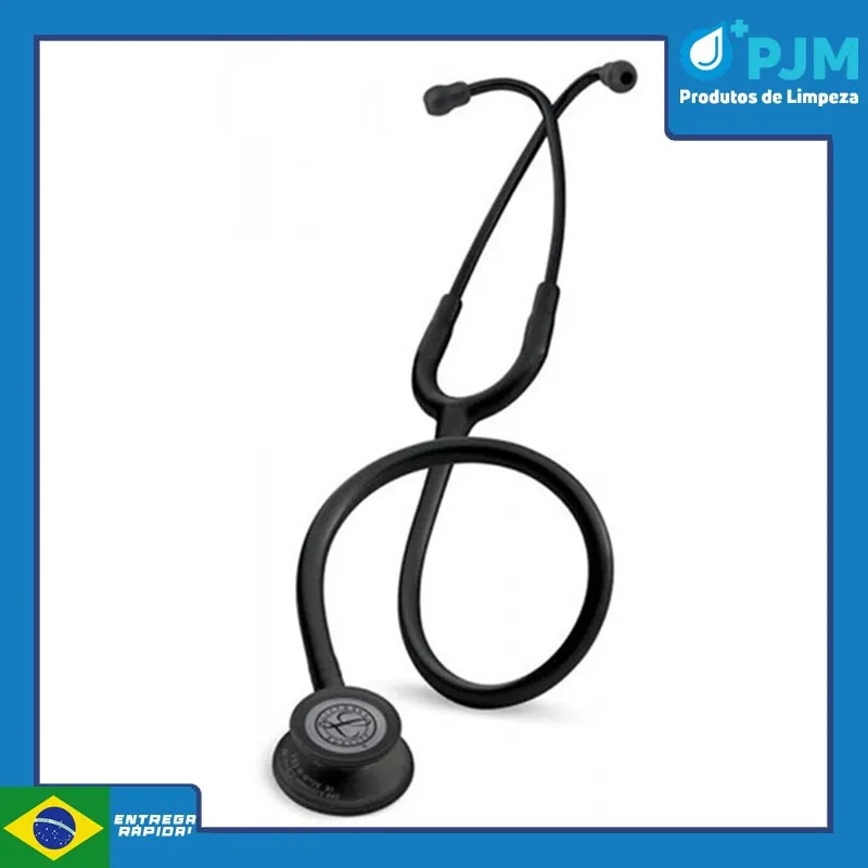 

Littmann Classic Iii Black Edition Stethoscope 5803 - 3m Additional Pair of Rigid Olives Black Premium Medical Medicine SUS