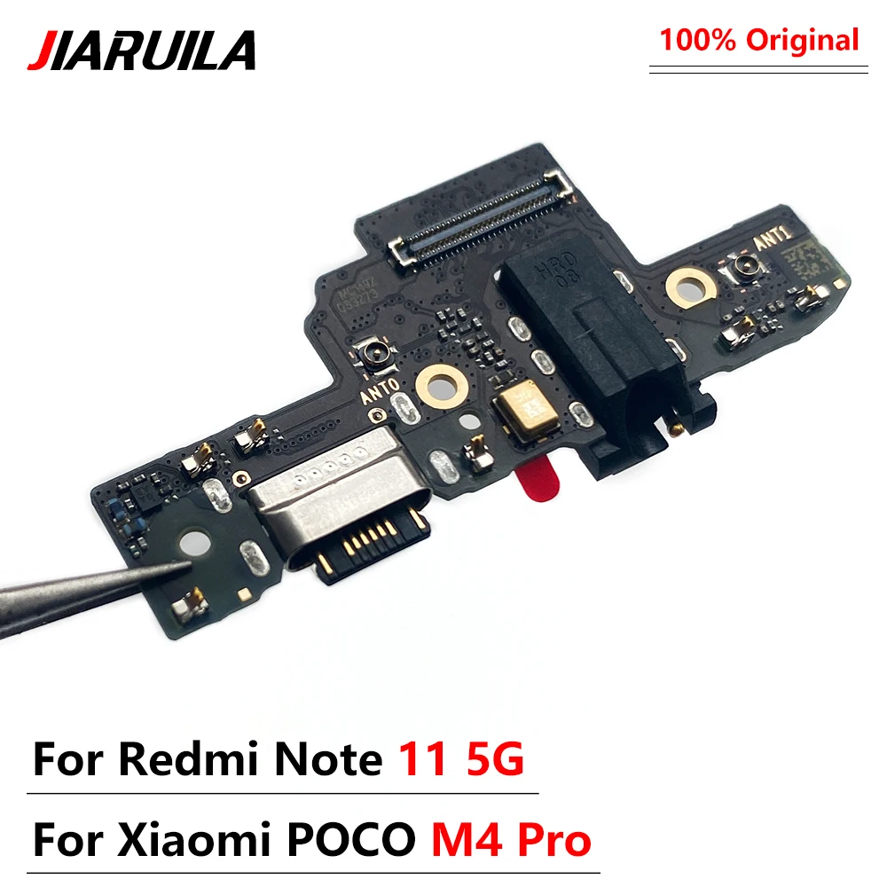 

100% New Original USB Charging Port Connector Flex Cable With Microphone Mic For Redmi Note 11 5G / Pocophone Poco M4 Pro