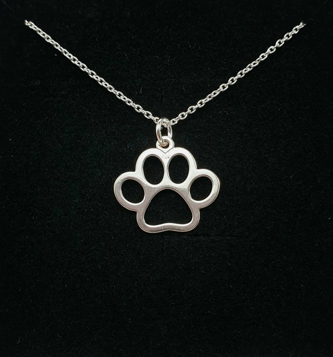 

Paw Print Necklace Dainty PawPrint Pendant Gift for Dog Mom Cat Lover Vet Dogsitter Puppy Pet Loss Memorial Jewelry