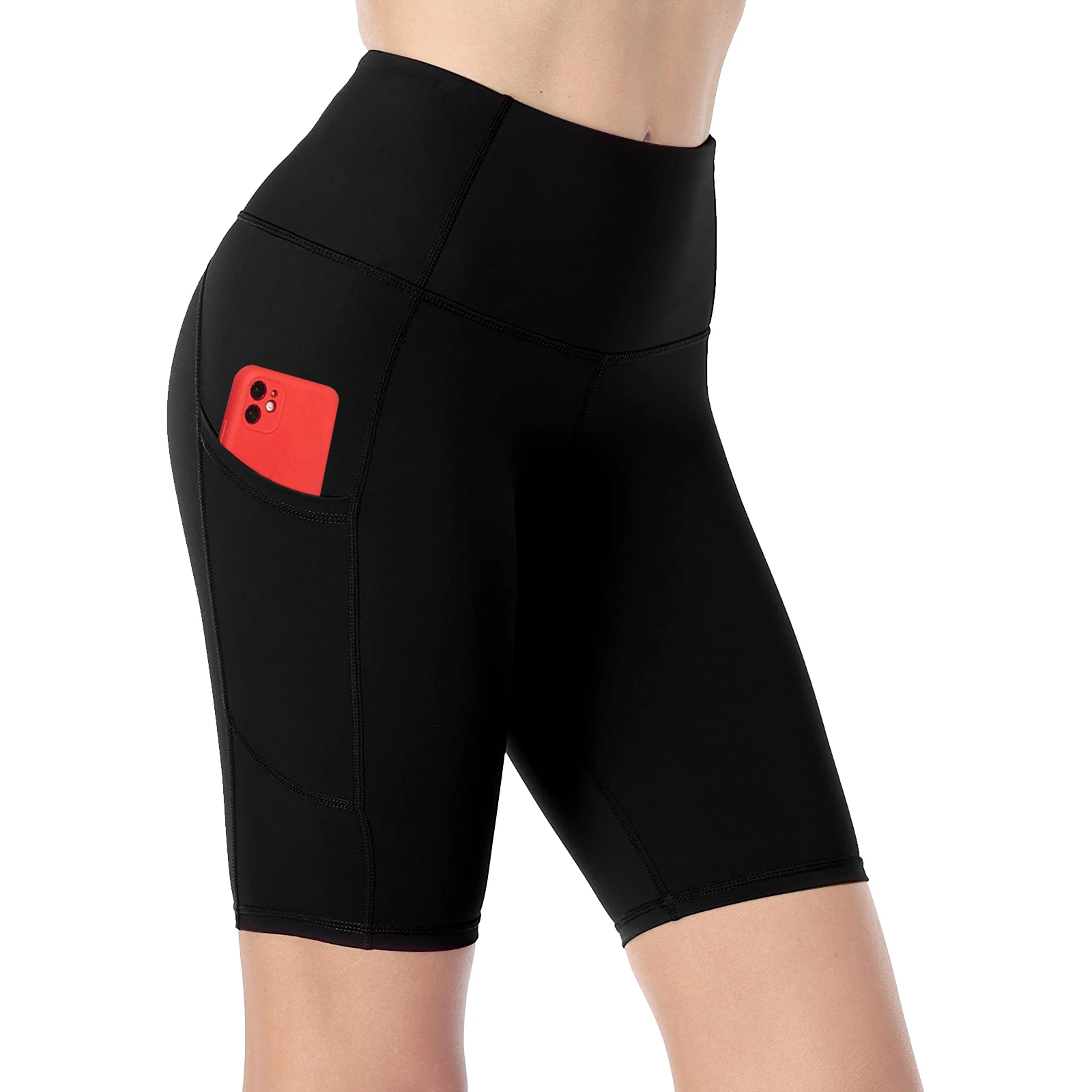 

SPRING SEAON Womens Waist Tummy Control Workout Yoga Shorts Compression Athletic Bike Running Shorts Slim Stretch Gym Tights