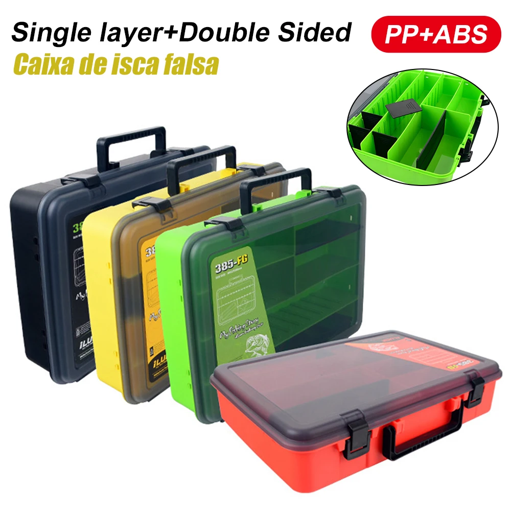 

Compartments Fishing Tackle Boxes Lure Storage Double Side Fishing Accessories Case Bait Lure Hook Pesca Tool Storage Boxes New
