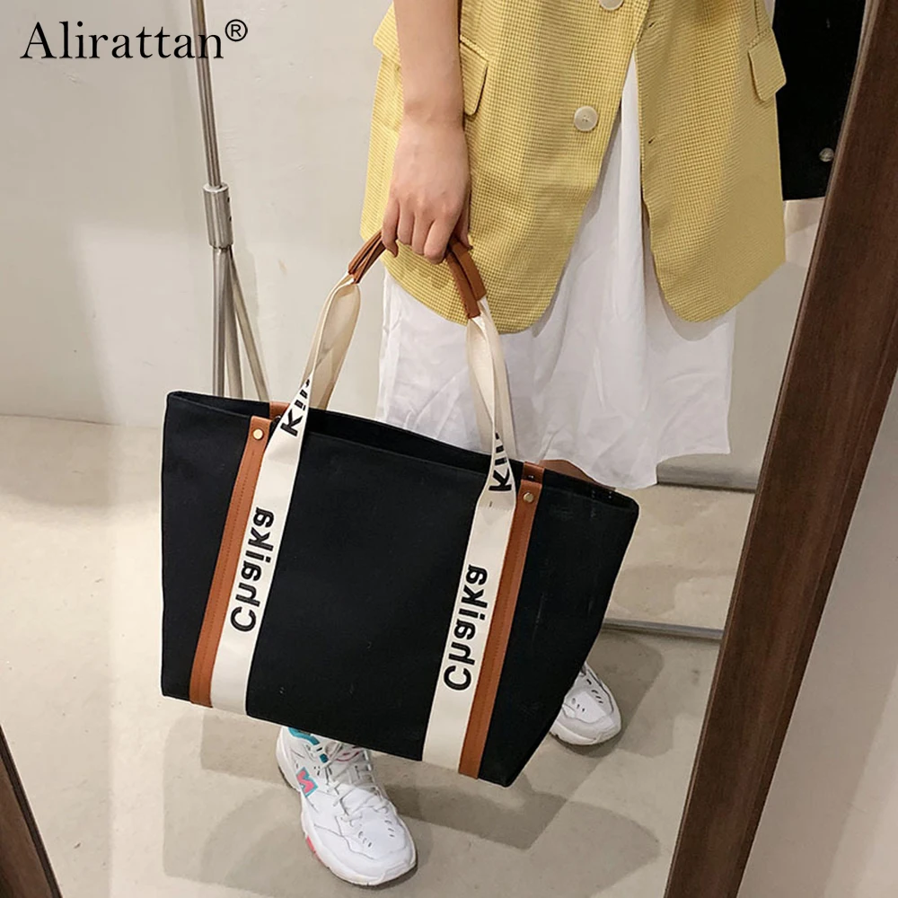 

Shopping Bag Canvas Women's Large Shoulder Bags For Women 2022 Spring Brand Shoulder Bag Fashion Trend Luxurious Ladies Handbags