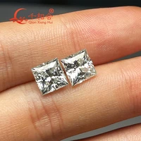 0 5 5ct ef color white square shape princess cut moissanite loose gem stone for jewelry making qianxianghui